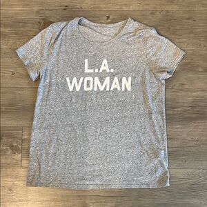 Lucky Brand Gray Graphic Short Sleeve Tee